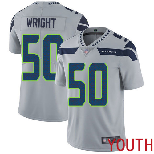 Seattle Seahawks Limited Grey Youth K.J. Wright Alternate Jersey NFL Football #50 Vapor Untouchable->women nfl jersey->Women Jersey